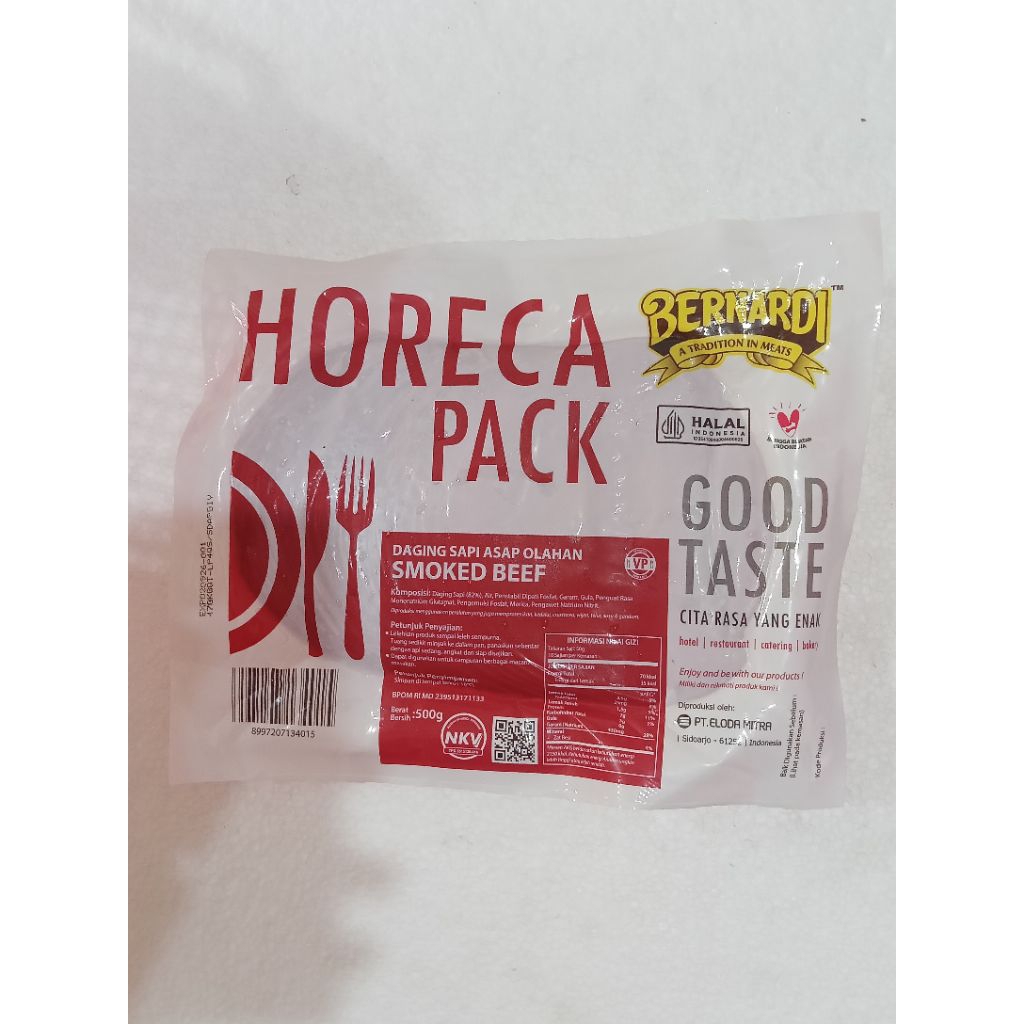 Bernardi Smoked Beef VP/daging sapi asap olahan 500gr