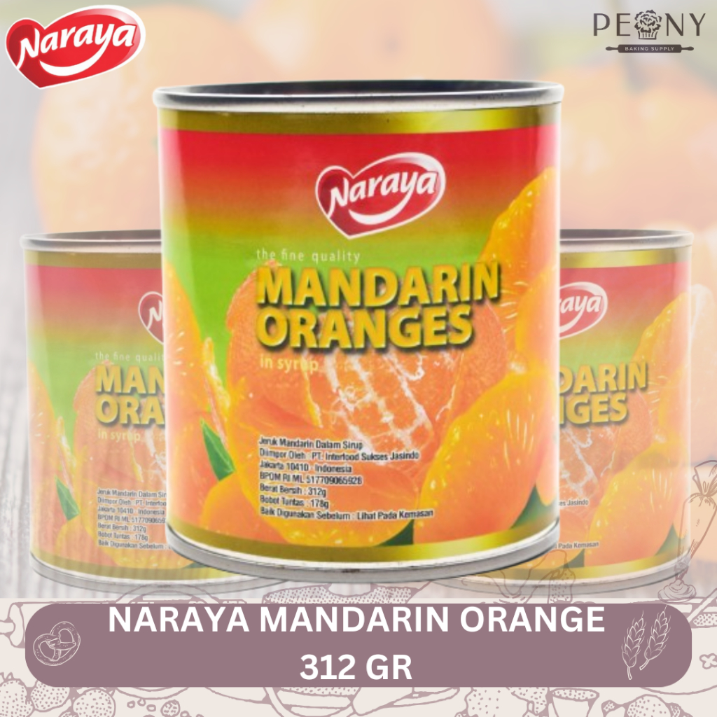 NARAYA MANDARIN ORANGE 312 GRAM / JERUK MANDARIN KALENG