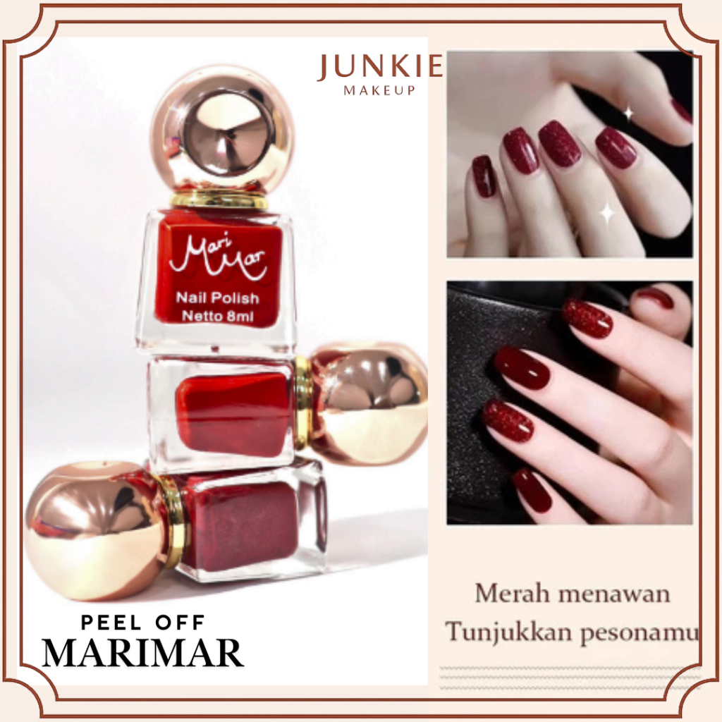 MARIMAR Kutek /kutek peel off/kutek halal/ cat kuku halal muslimah Gel Nail polish / Kutek Marimar