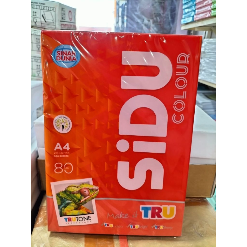 KERTAS A4 SIDU MERAH 80GR
