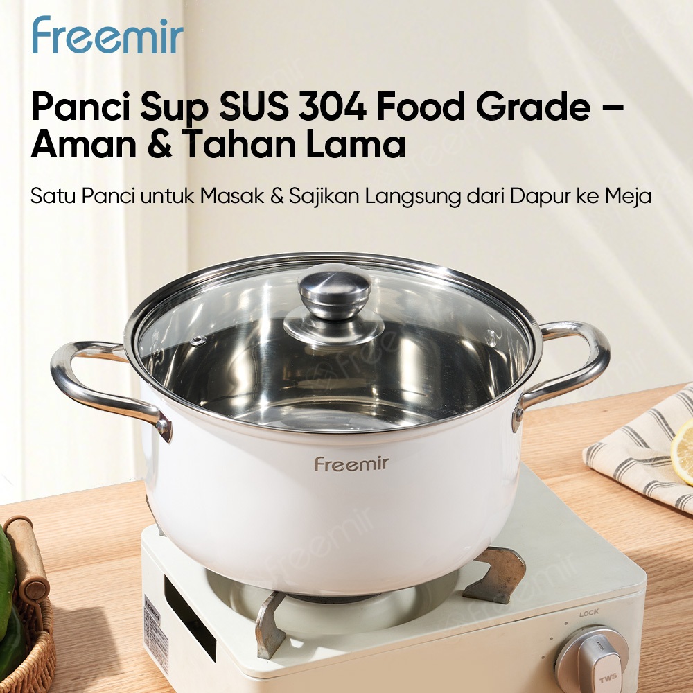 freemir Panci kukus Anti Lengket Panci Multifungsi Bernilai Tinggi Dengan Rak Kukusan