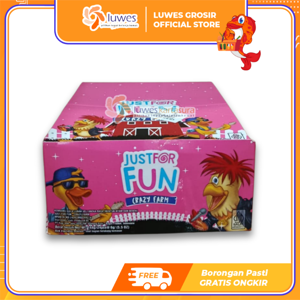 [GROSIR] Yupi Just For Fun Crazy Farm Box Isi 24pcs Permen Yupi Candy Gummy Murah