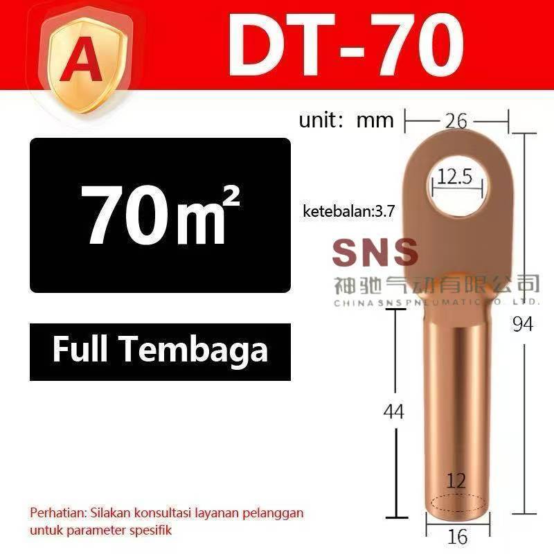 skun kabel DT-70mm tembaga