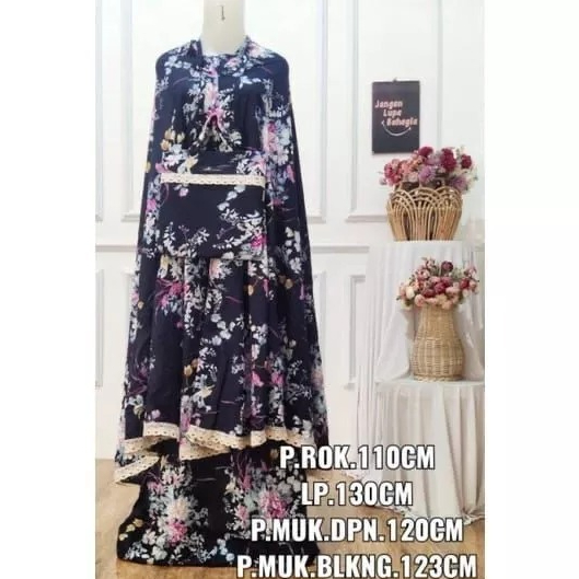 Mukena Sakura // Mukena Remaja Dewasa Terbaru // Motif Bunga Sakura // Mukena Travel Jumbo XXL