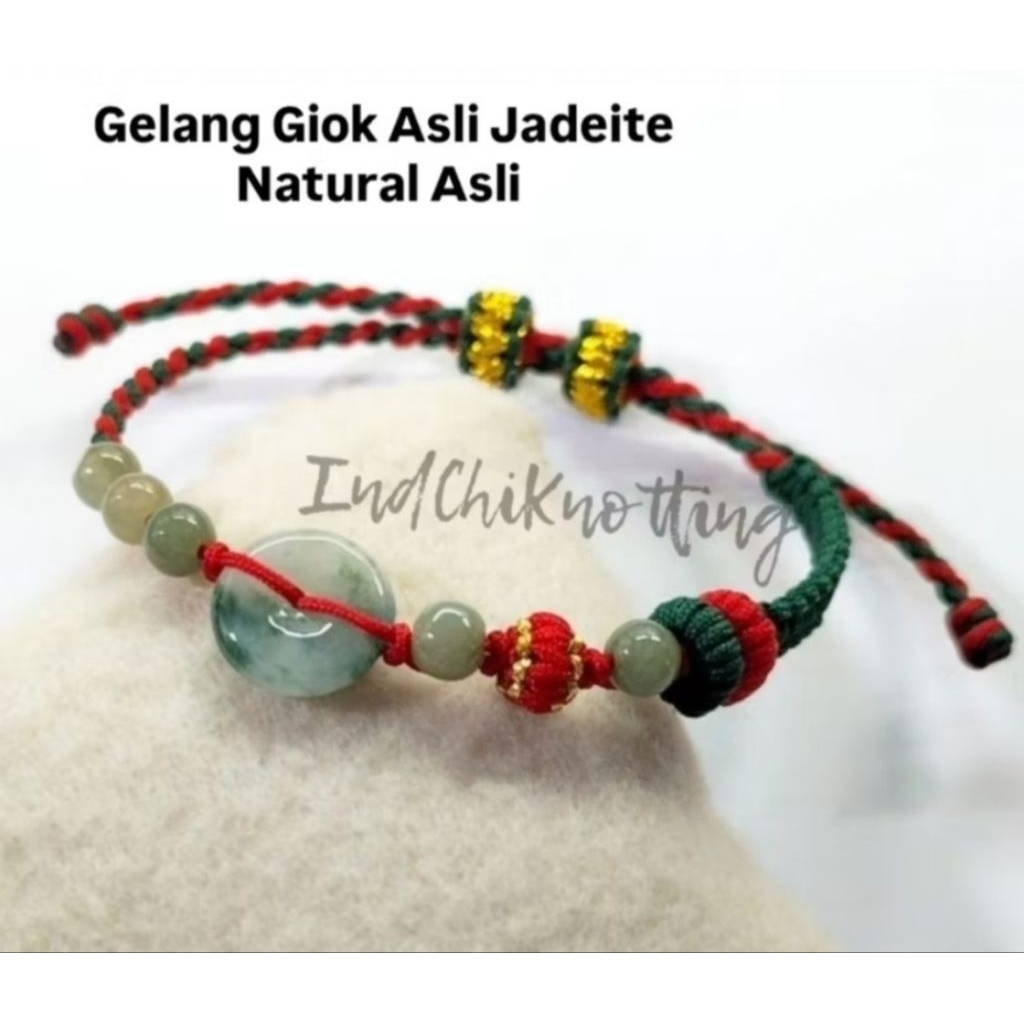 Gelang 100% Giok Asli Jadeite Donat Natural Asli DB01