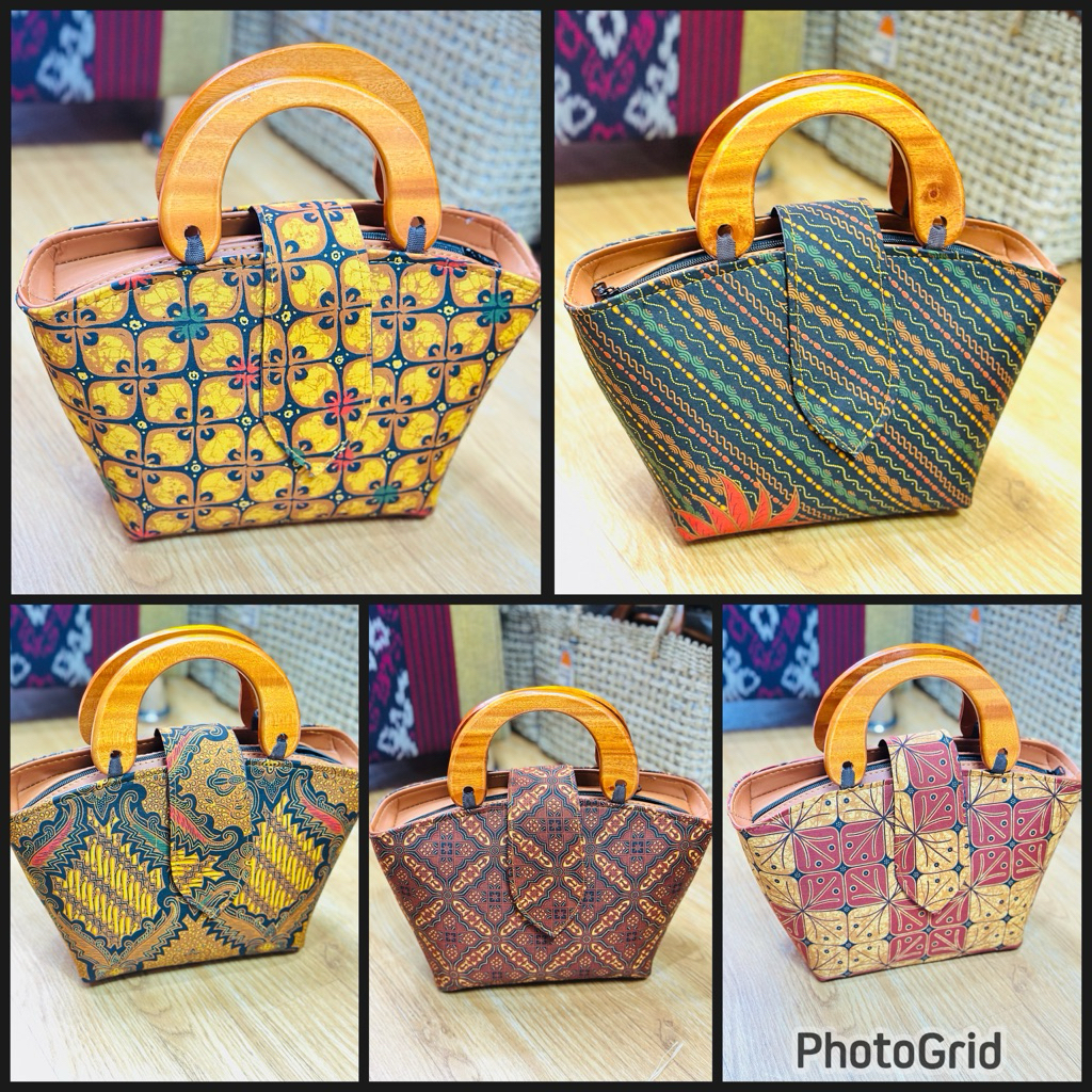 tas wanita motif batik handel handel kayu