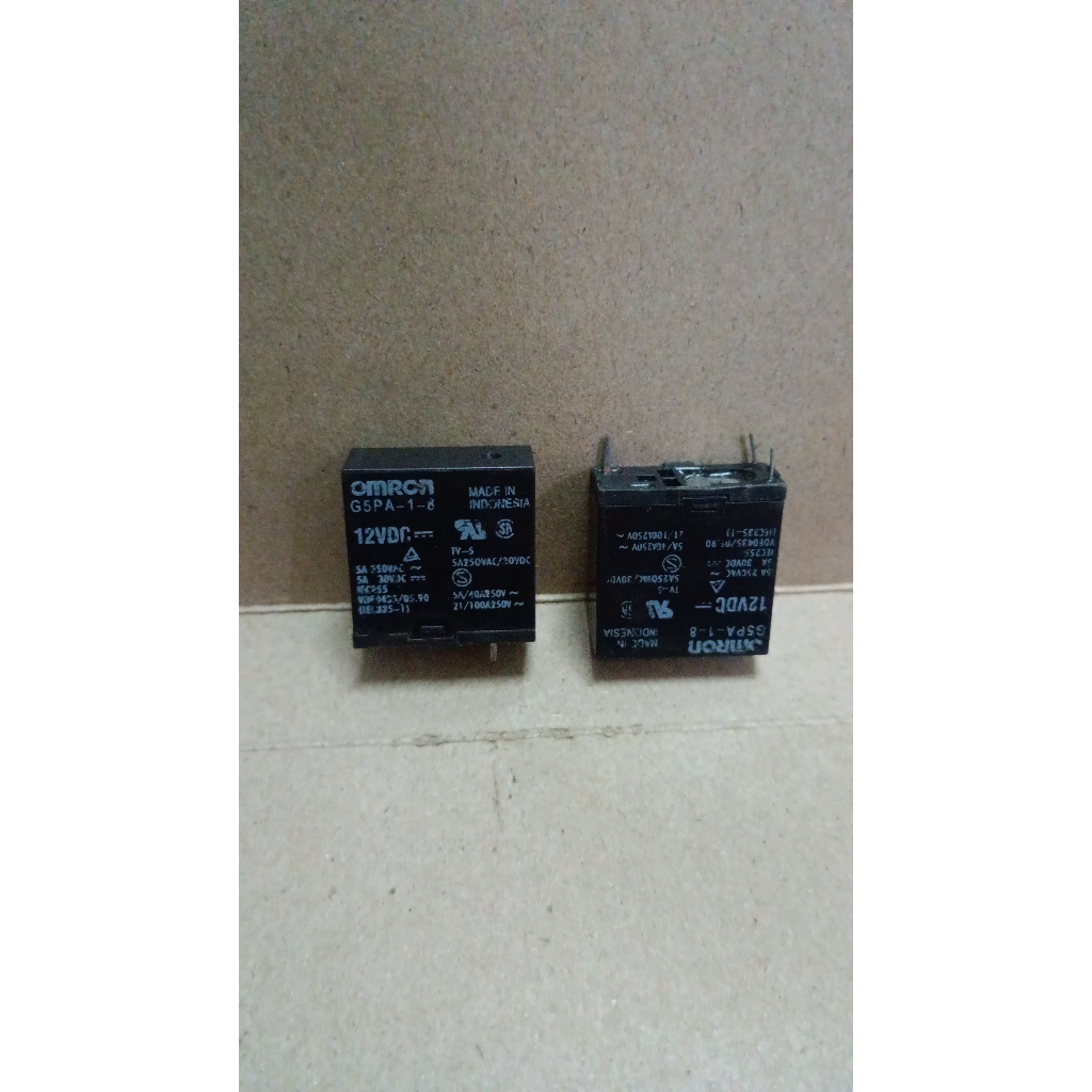 7275 relay relai rilai omron g5pa-1-8 4kaki 4pin 4 pin kaki 12v 12volt 12vdc