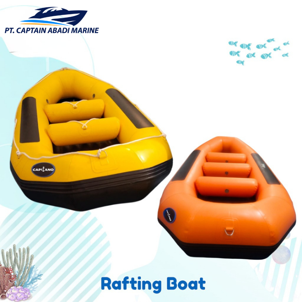 Wahana Air Perahu Karet Rafting Wahana Arung Jeram 8 orang CAPTAIN