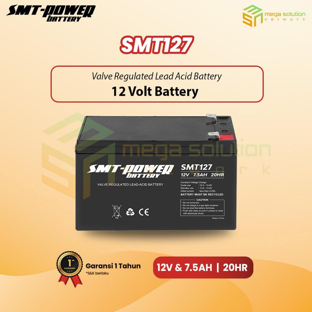 BATTERY UPS SMT POWER 12V 7,5AH 20HR-AKI KERING UPS VRLA SMT127