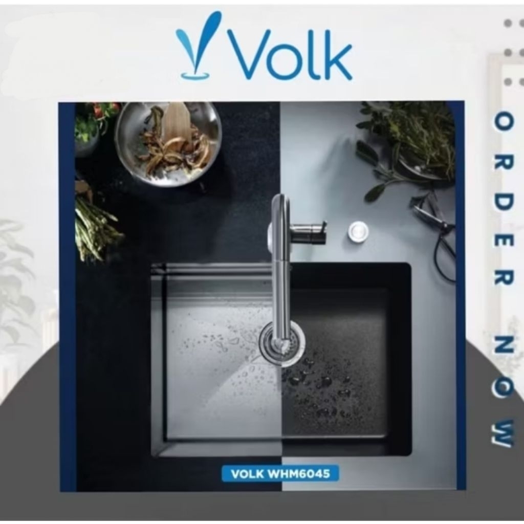 Kitchen Sink 6045 Volk Undermount Stainless Black / Kitchen Sink Undermount 6045 Volk Stainless Blac