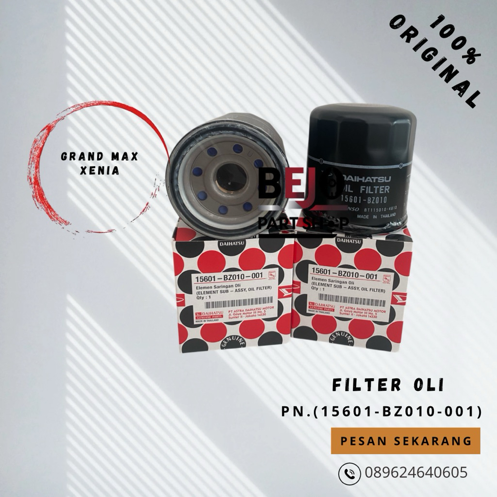 FILTER OLI DAIHATSU GRAND MAX,XENIA pn;(15601-BZ010-001)