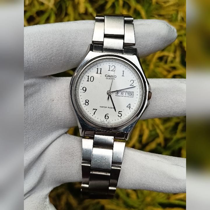 Casio MTP-1240 Original Silver Vintage Second | Jam Tangan Pria