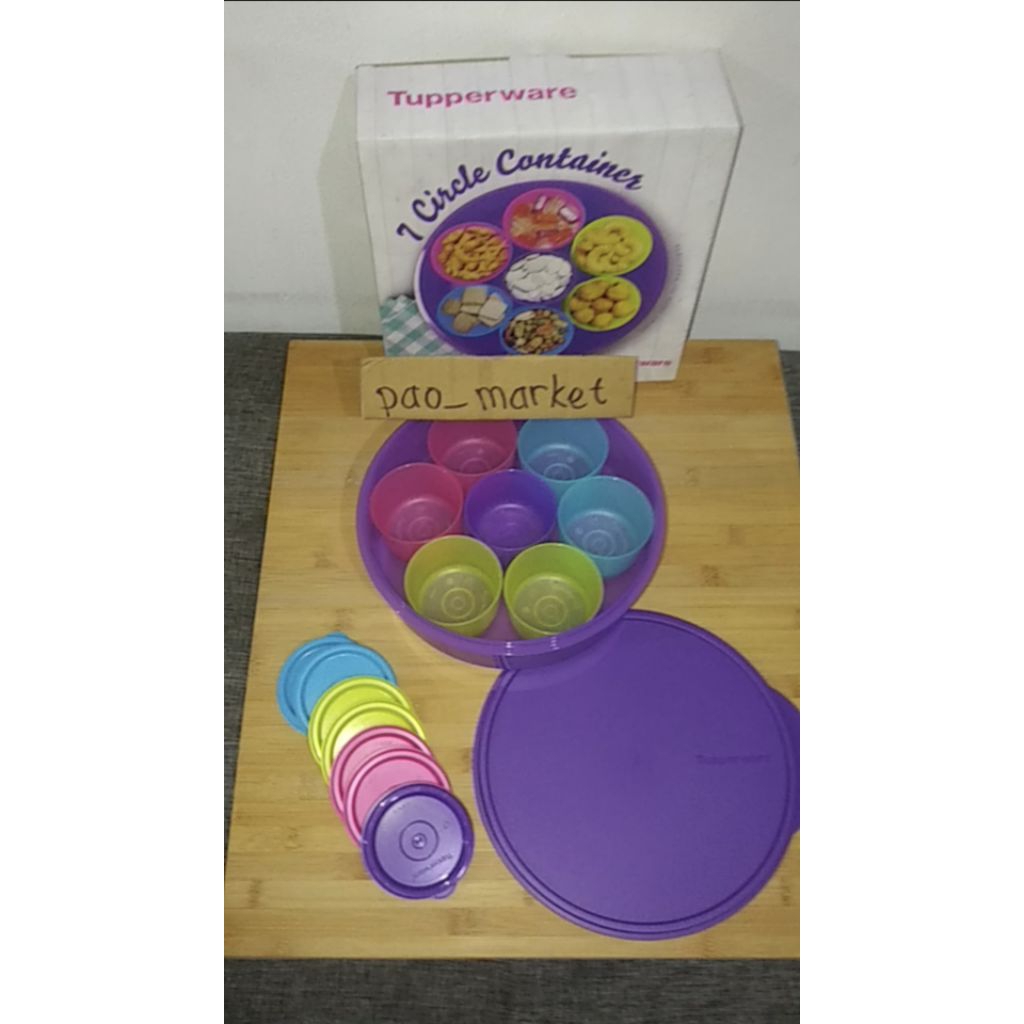 tupperware 7 circle container - wadah toples cookies lauk piknik bumbu bekal jelly arisan