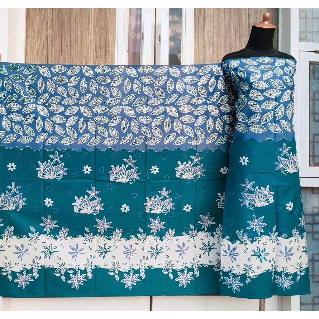 Batik umiromlah 2610379 Bahan Kain Batik Full Cap Asli Canting Pengrajin Madura Pamekasan Hijau Tosc