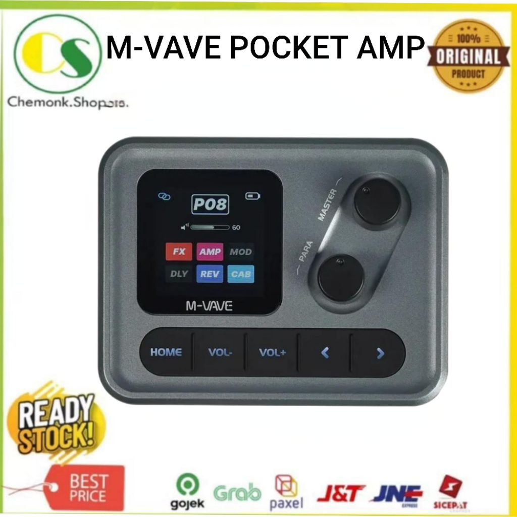 Efek Gitar M-VAVE POCKET AMP mvave Guitar Effect Pedal Gitar Elektrik Akustik Bass