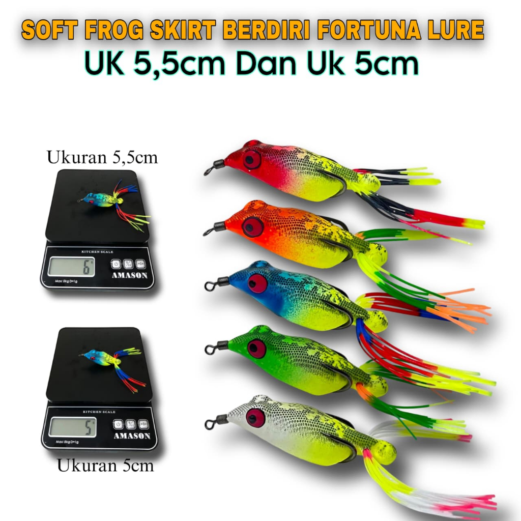 Soft Frog Skirt Berdiri Fortuna Lure Untuk Ikan Gabus