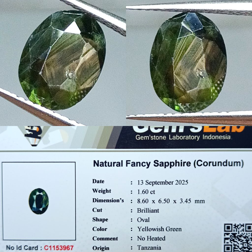 NATURAL FANCY SAPPHIRE NOHEATED MEMO GLI