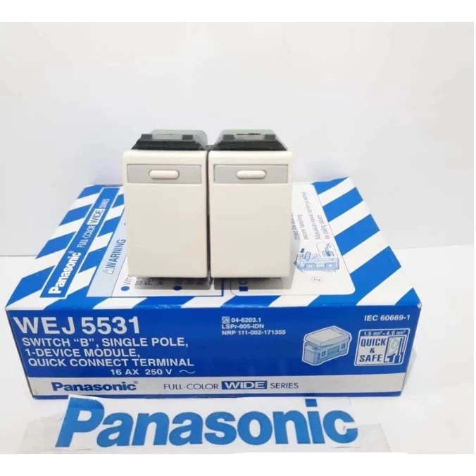 Saklar Biji Panasonic WEJ-5531 PANASONIC SAKLAR TUNGGAL WEJ-5531