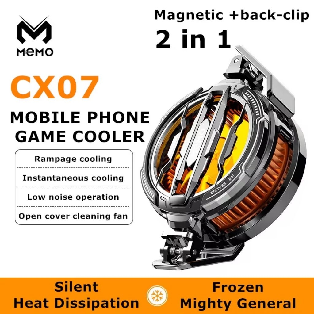 MEMO Smartphone Cooling Fan Magnetic Kipas Pendingin HP Gaming RGB - CX07