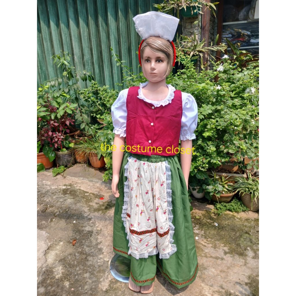 italy girl costume (kostum negara italia perempuan)