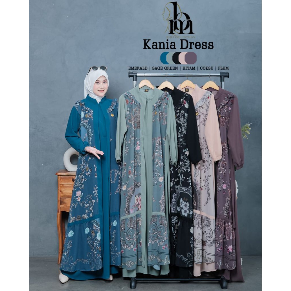 KANIA NAZWA Gamis Bahan Ceruty ORI by BM/ Kania Dress ORI by BM/ Nazwa Dress ORI by BM/ Gamis Kania 