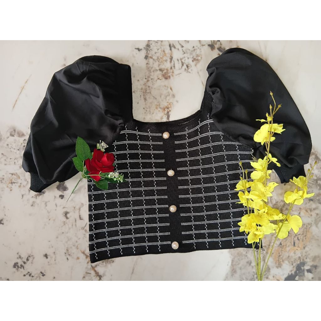 atasan crop top kekinian atasan crop top korea style atasan model korea atasan rajut