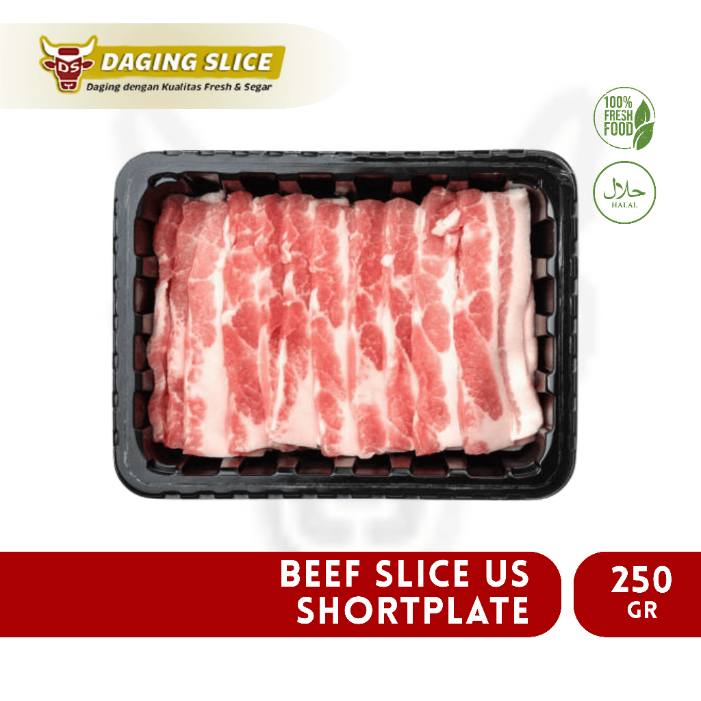US Beef Slice 250gr Shabu Sukiyaki Shortplate Bandung