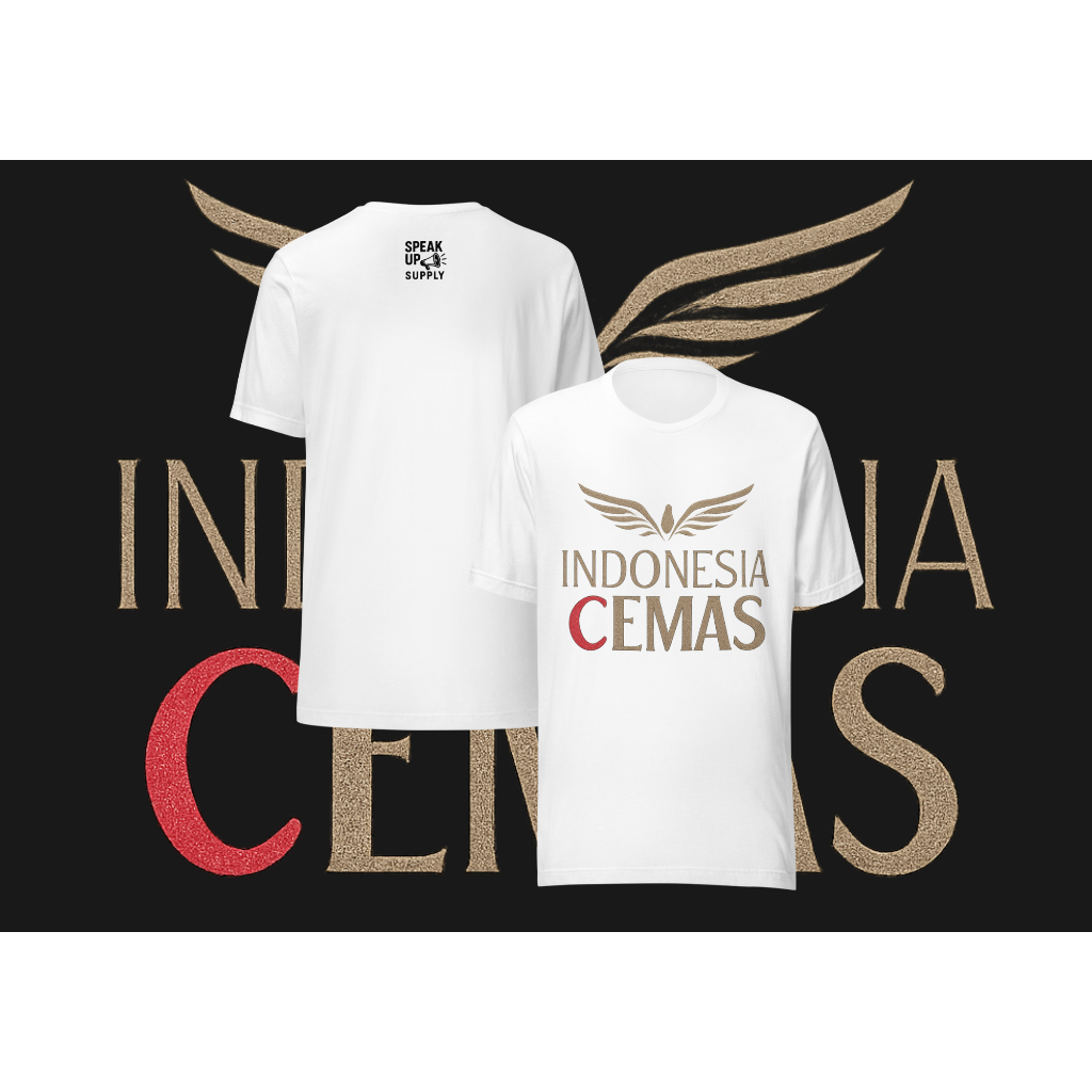 KAOS KATA KATA kaos INDONESIA CEMAS KAOS distro / KAOS UNISEX/ KAOS KATA KATA POLITIK