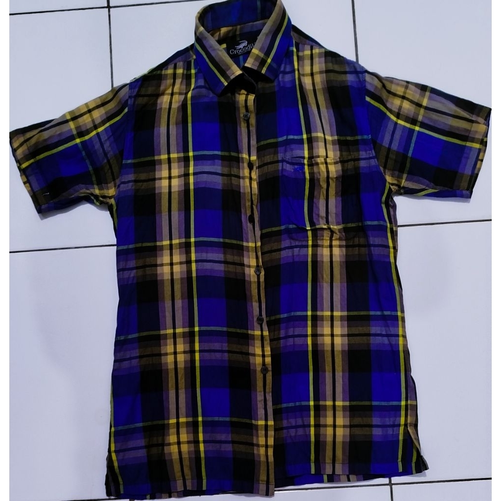 Kemeja Pria Crocodile Original Kotak Kotak