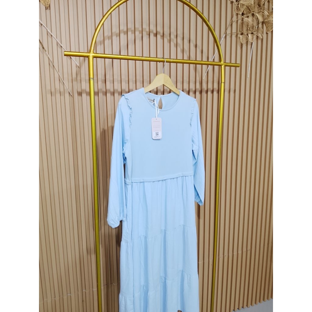 ULTRAVIOLET Kirana Mix Maxi Dress 276 (2 warna)- baju terusan maxi gamis wanita kasual hijabers