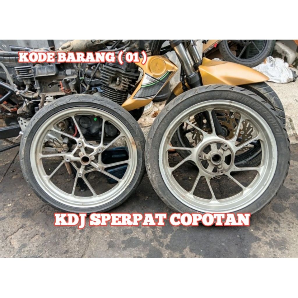 velg depan belakang r15 vva v3 ori copotan hanya velg tanpa piring cakram