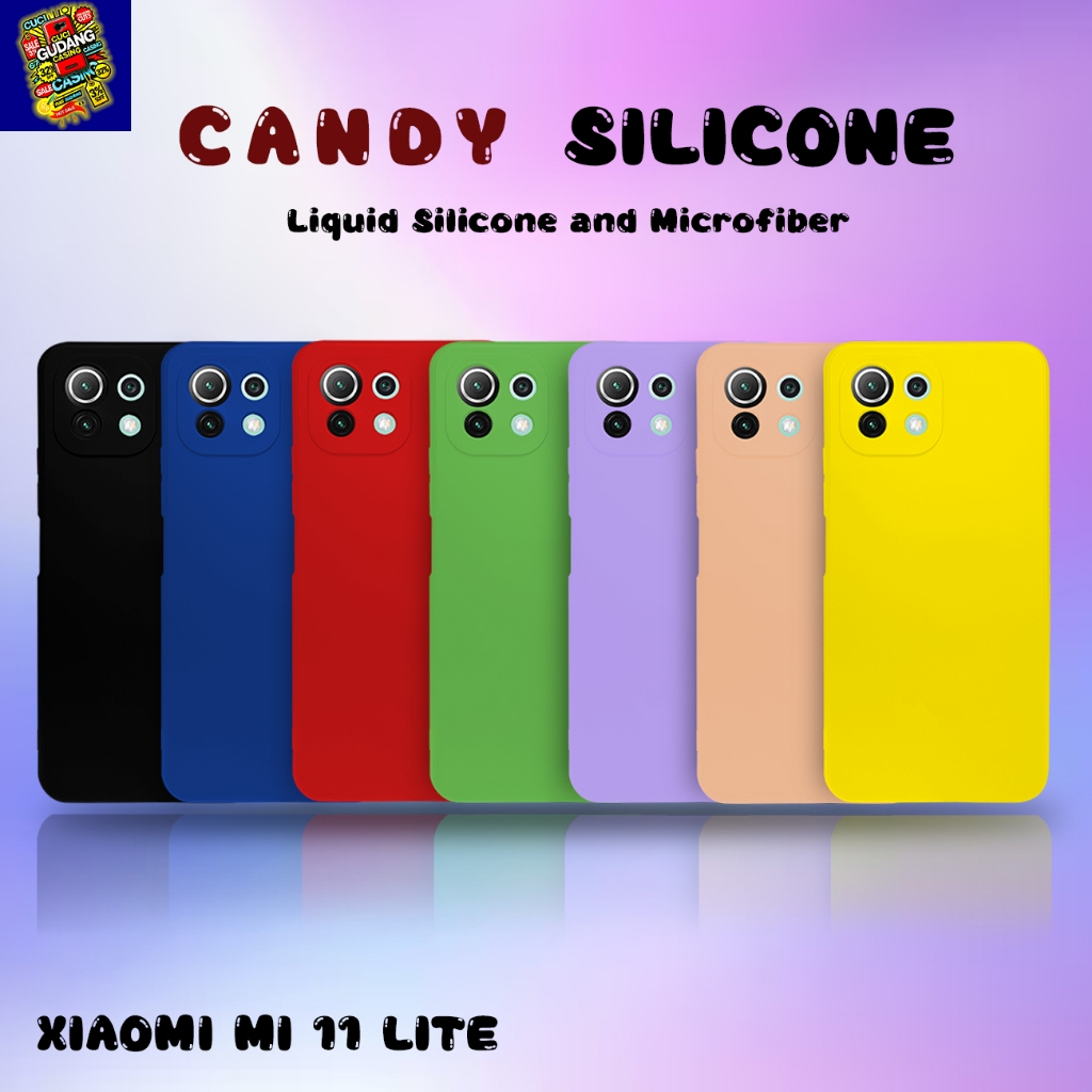 [ CUCI GUDANG ] Case Hp Xiaomi Mi 11 Lite Candy Case Softcase MICROFIBER Casing
