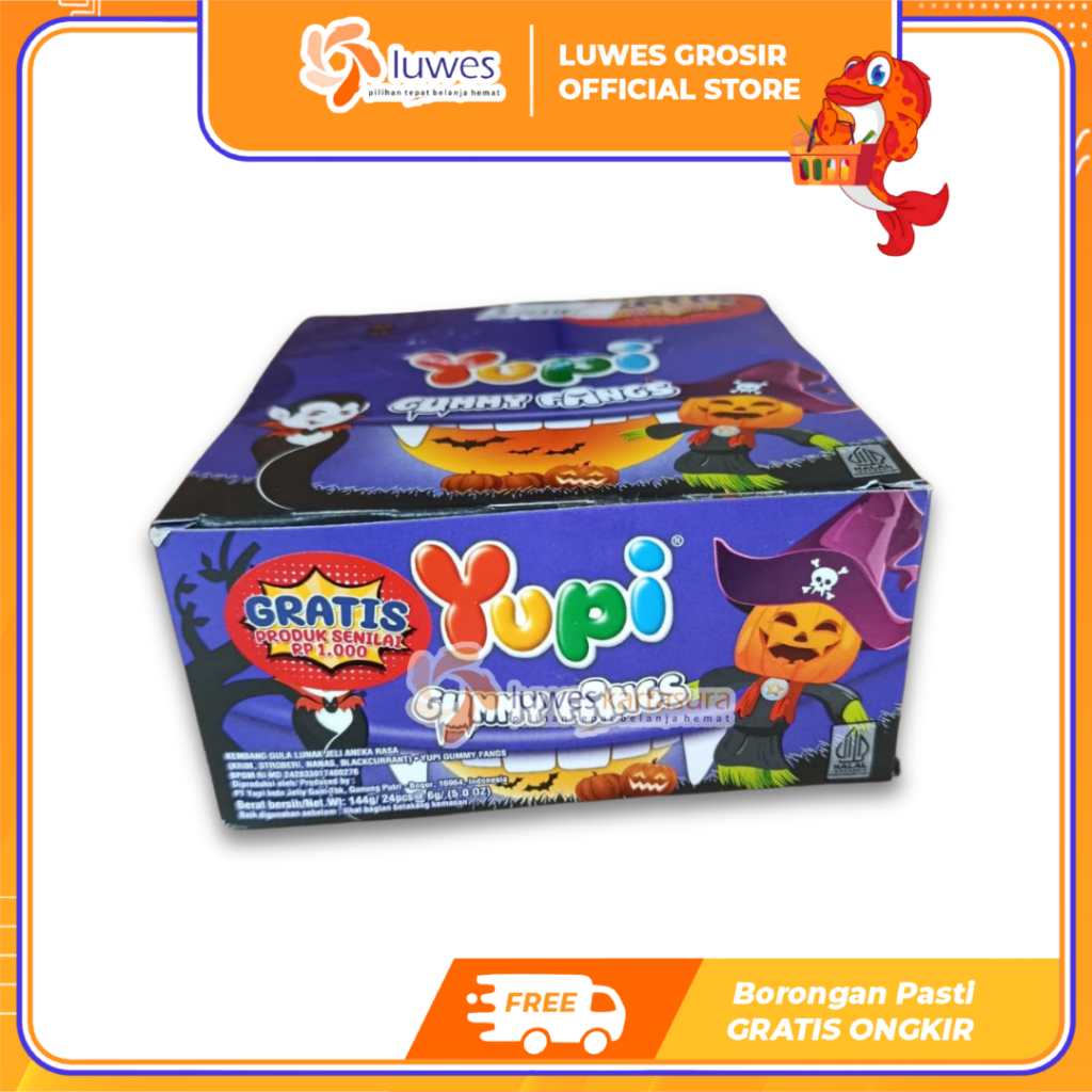 [GROSIR] Yupi Gummy Fangs Box Isi 24pcs Permen Yupi Candy Murah