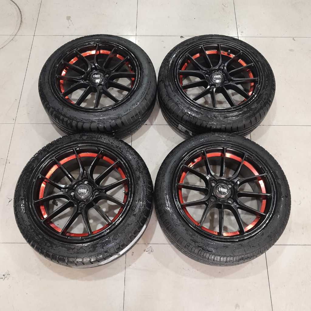 VELG SECOND MOBIL RACING HSR MIMOSA RING 15 X7 ET42 PCD 4X100 + BAN 195/50 R15