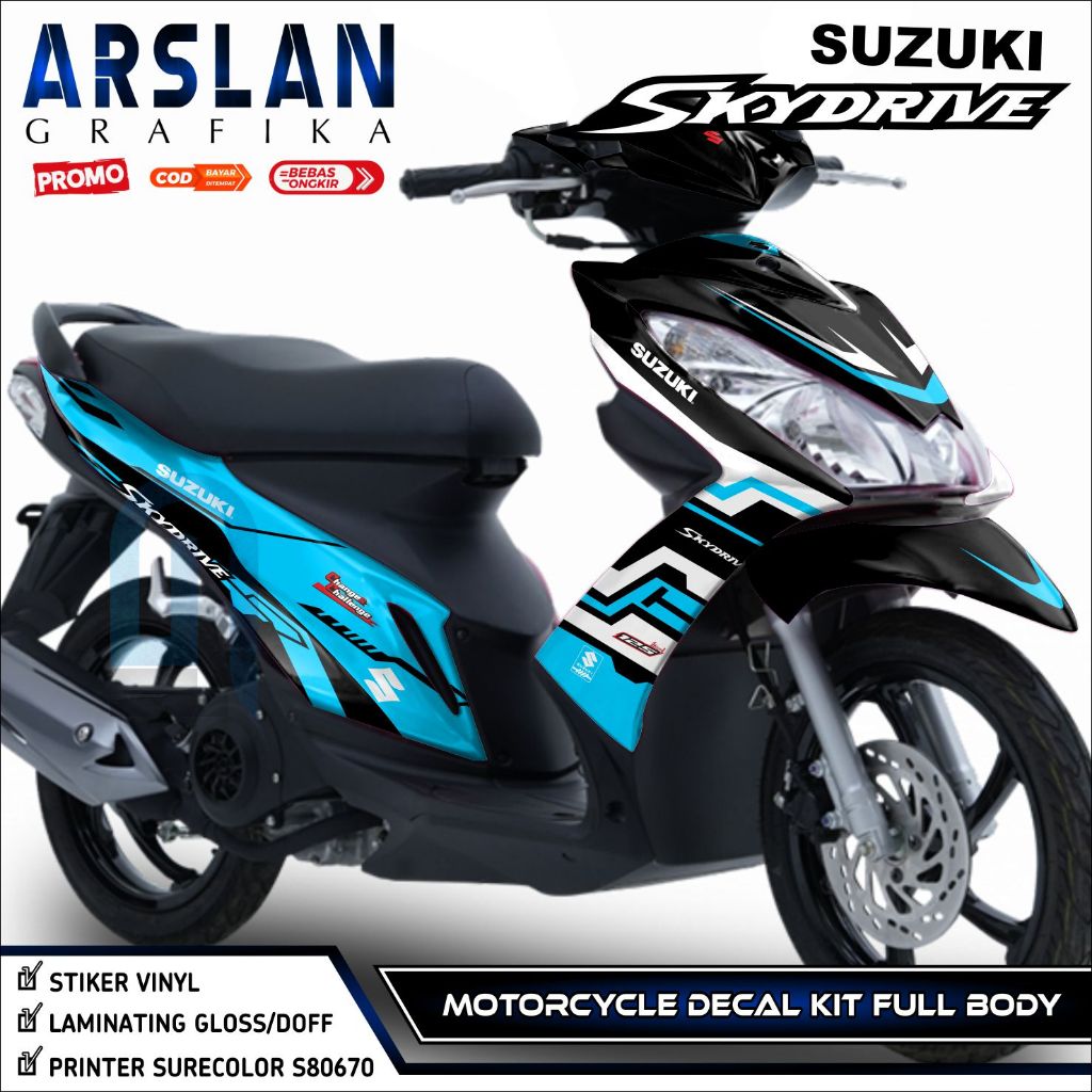 Decal Skydrive 125 Full Body Design Hi - Tech Keren Motor Suzuki Skydrive 125 Aksesoris Full Body