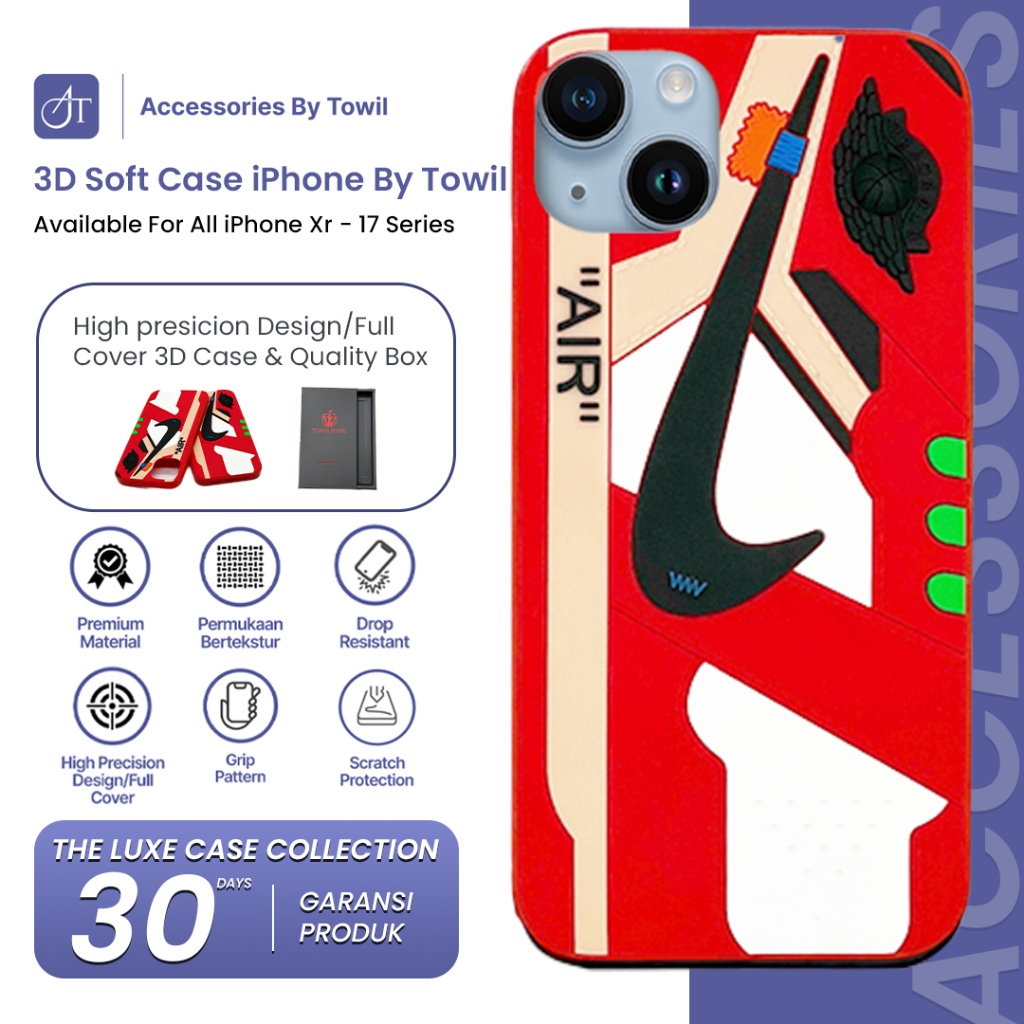 Case Iphone 7 8 Plus Xs Max Xr 11 Pro Max 12 Mini 12 Pro Max N1k3 Air Red Hypebeast Softcase iPhone 
