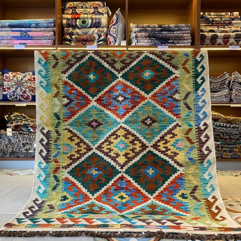 B10 KILIM TURKI 100% HANDMADE 151x99cm / KARPET KILIM TURKI ORI LIMITED