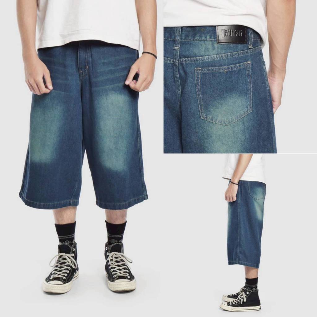 Celana Jorts Unisex Skena Outfit Series Biru Denim