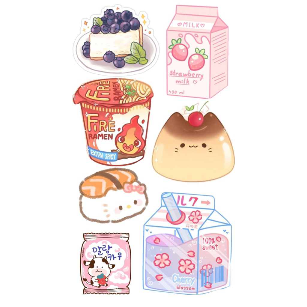 Set Stiker Food And Drink