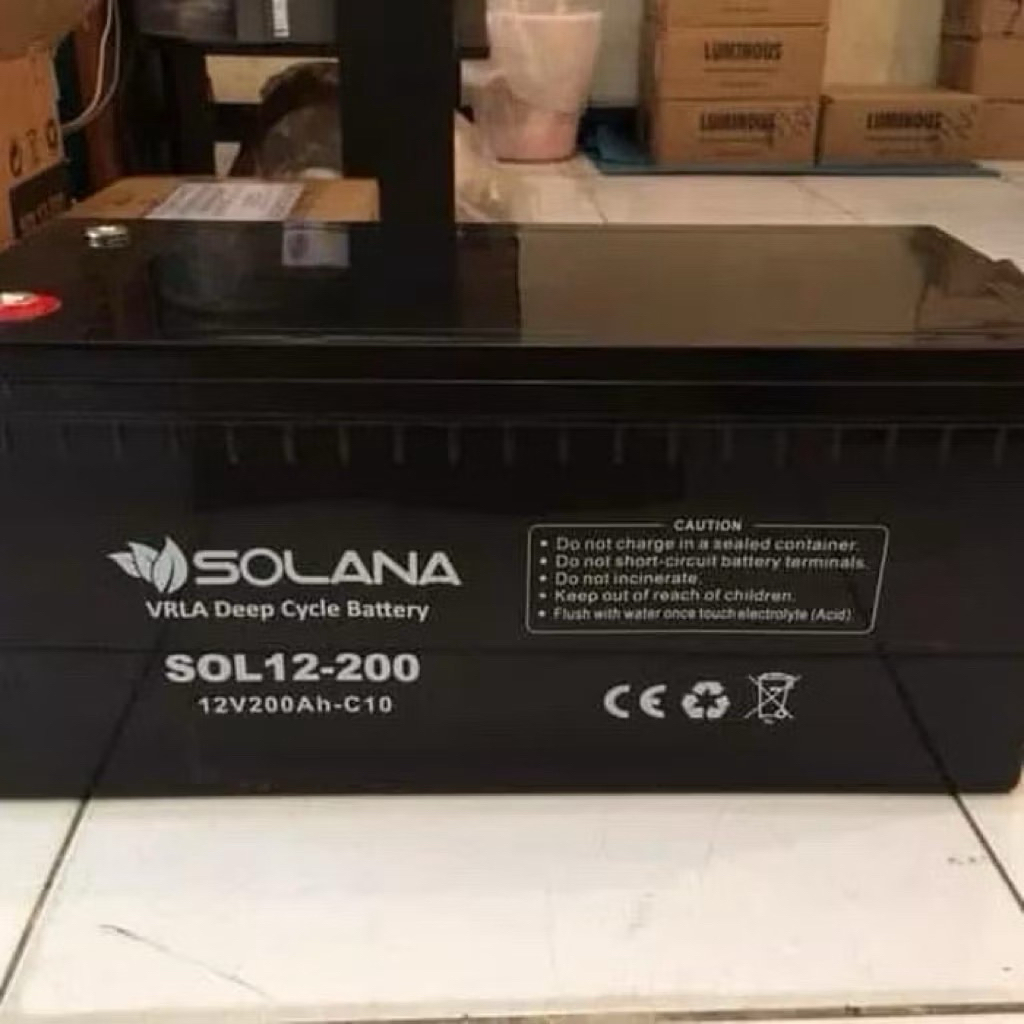 aki kering baterai vrla Solana 12v 12 v 200ah 200 ah
