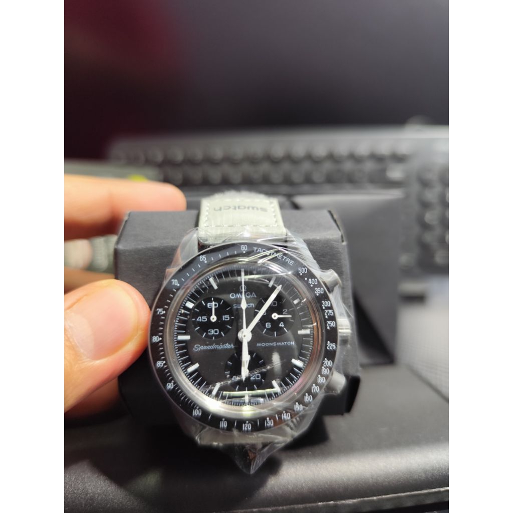 jam tangan pria wanita omg x swatch mission to mercury