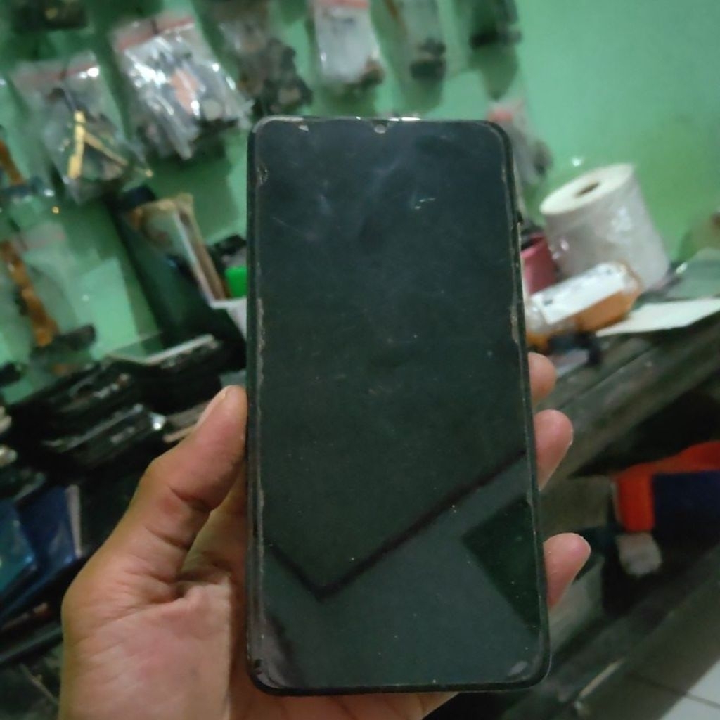BAZEL MIDDLE FRAME TATAKAN LCD SAMSUNG A20S ORI COPOTAN KONDISI MULUS