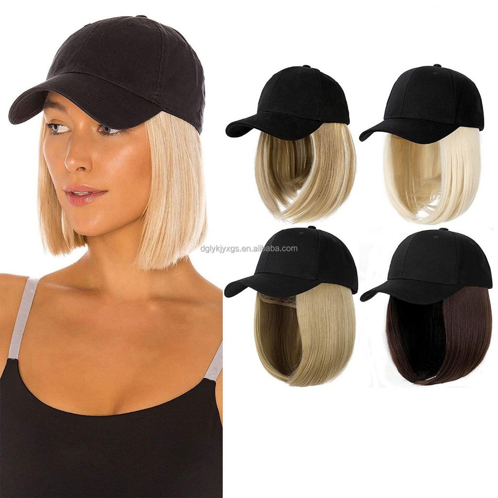 WIG TOPI BASEBALL RAMBUT PENDEK WIG TOPI BASEBALL WANITA WIG TOPI KEKINIAN WIG TOPI TRENDY FASHION W