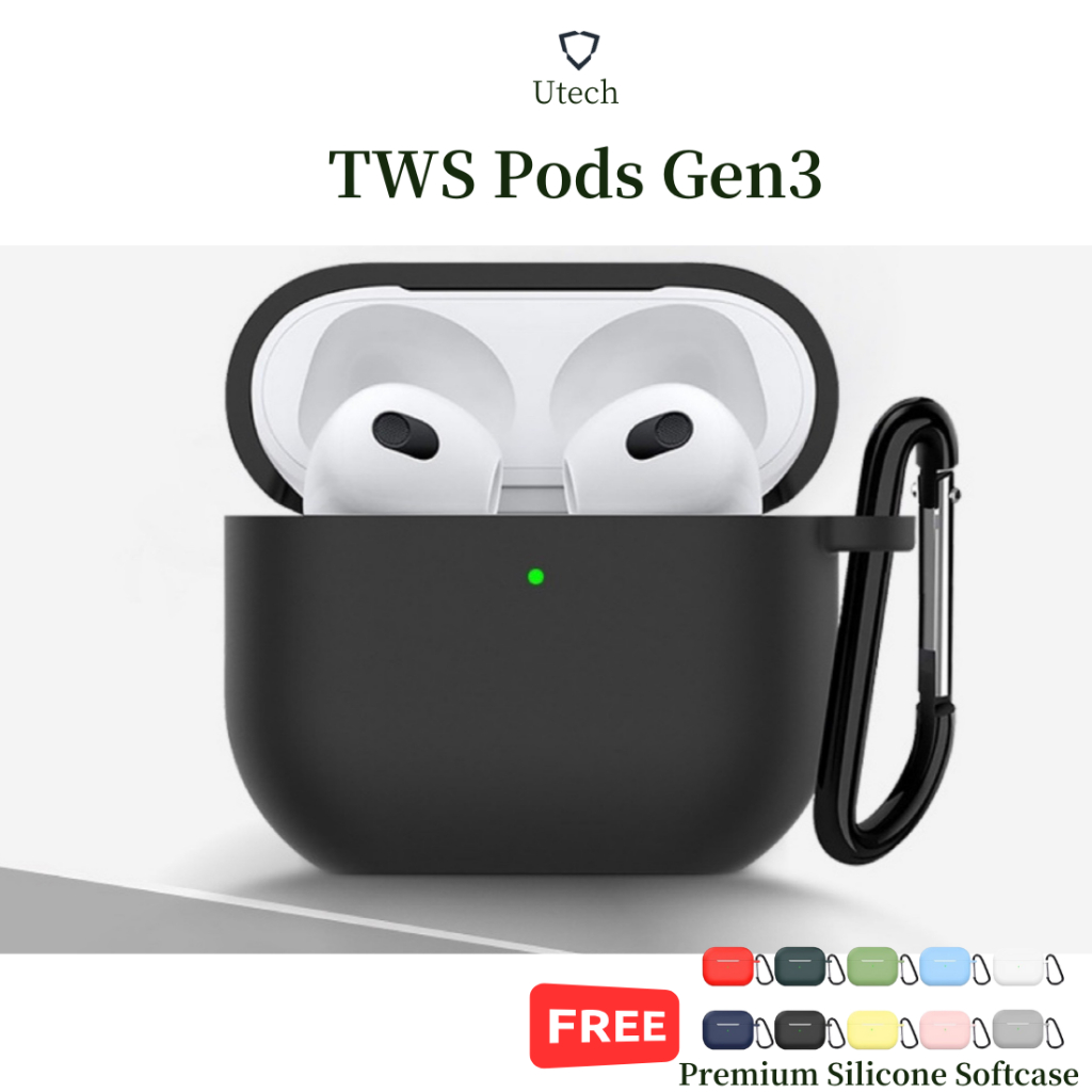 Utech TWS Gen3 Earphone Bluetooth Headset Bluetooth Wireless Earbuds Super Bass dengan Audio Spatial