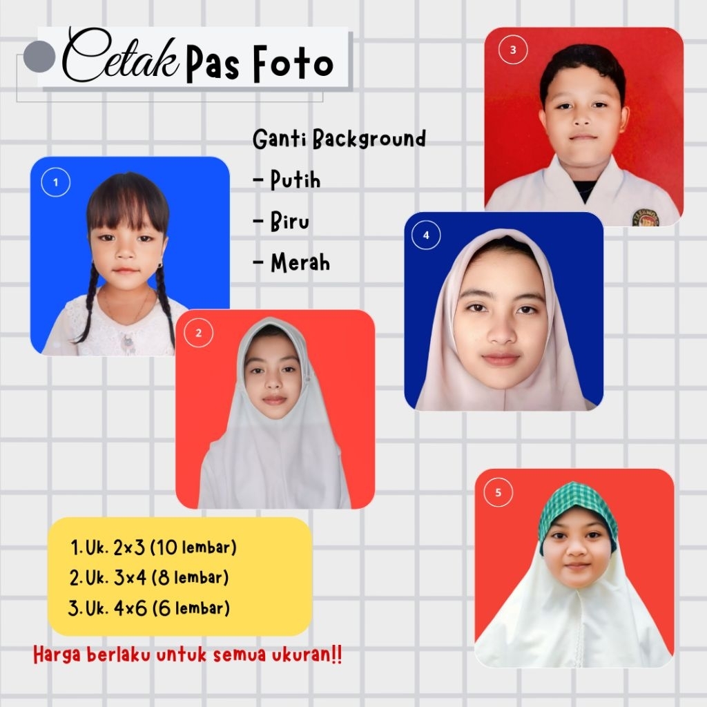 Cetak Pas Foto Rapot/Ijasah/Lamaran Kerja