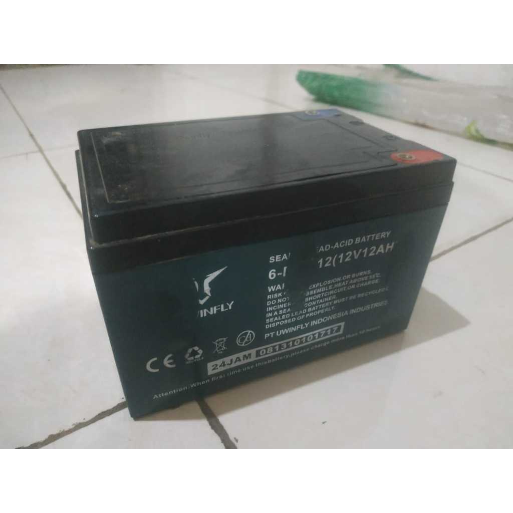 Aki sepeda listrik 2nd U-WINFLY 12v/12ah