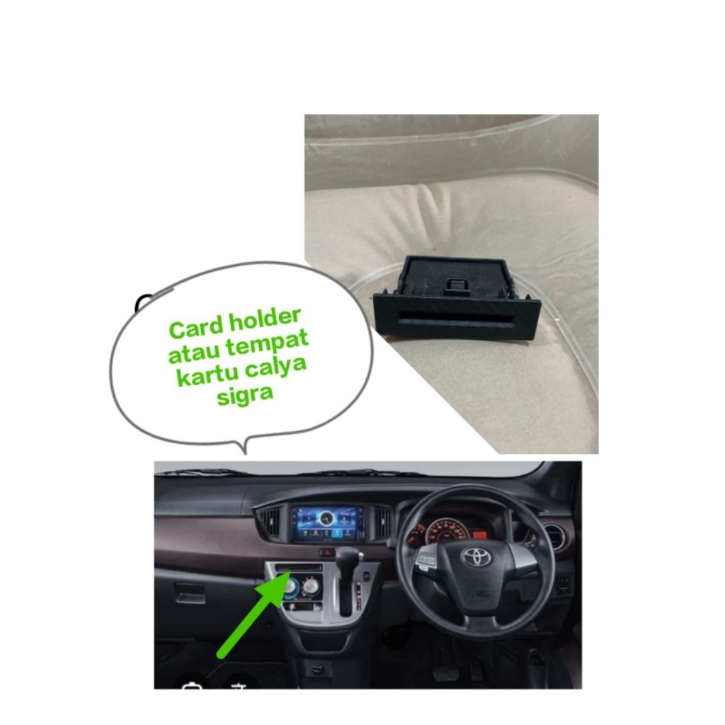 Card holder atau tempat penyimpanan kartu mobil Calya Sigra orisinil