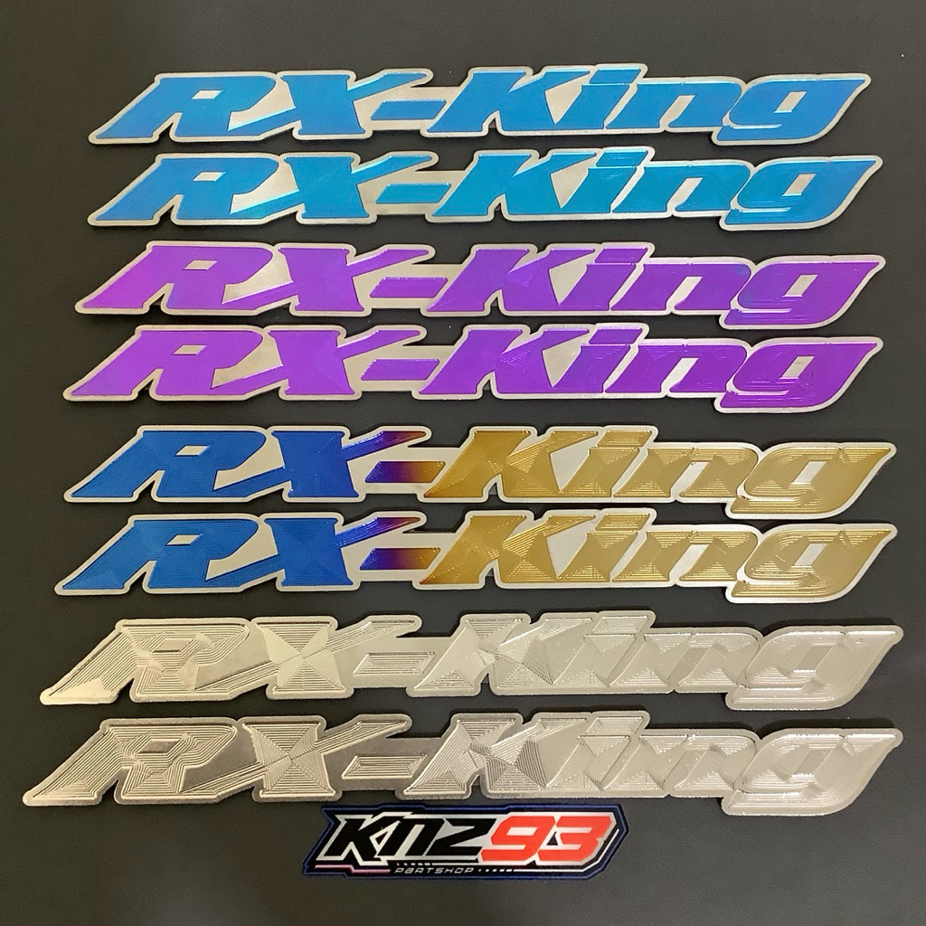 EMBLEM LOGO BOK SAMPING TUTUP AKI OLI SAMPING RX KING STAINLESS TITANIUM ORIGINAL VIETNAM