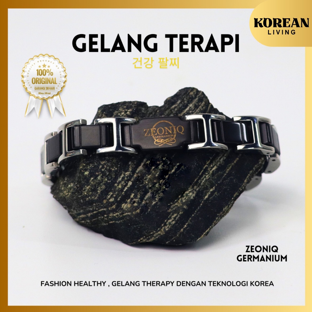 Gelang Terapi ZIONIQ Original - Gelang Kesehatan Modis - Made in Korea - Putih