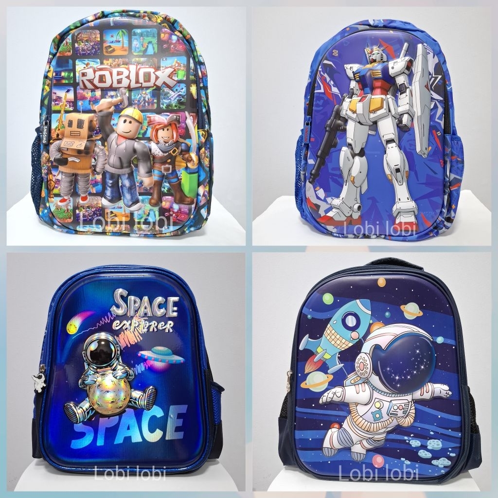 Tas ransel anak TK laki Astronot astronout astronaut roket